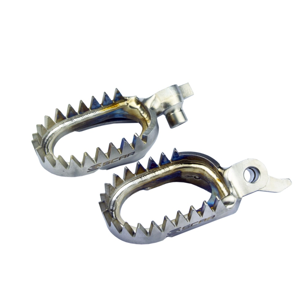 Footpegs titanium Scar Yamaha YZ 250 F (24-26) Anti-Mud S1517AM