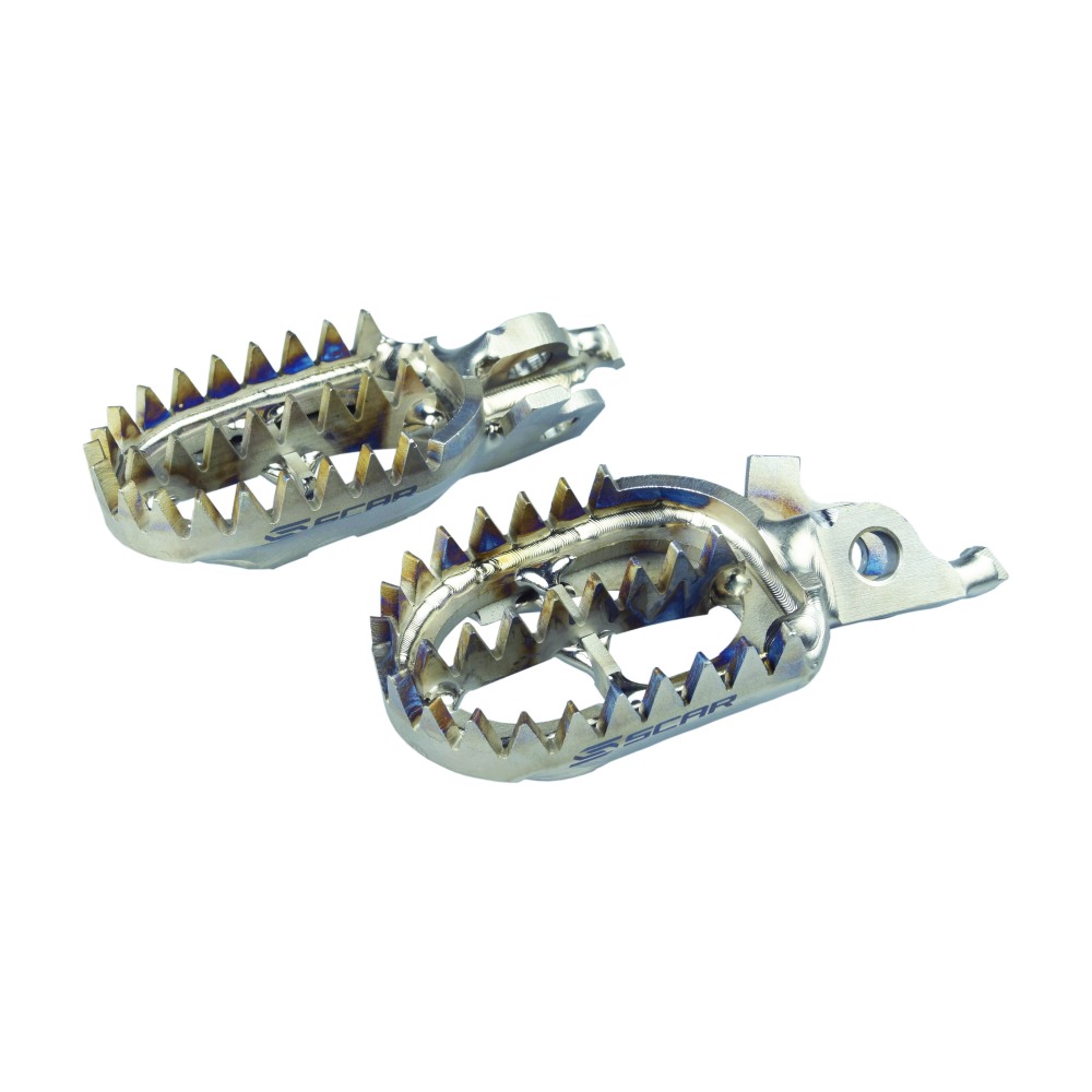 Footpegs titanium Scar Honda CR 125 (02-07) Gripper S2516