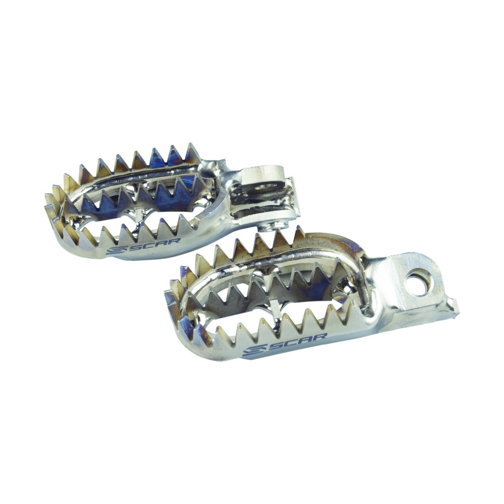 Footpegs titanium Scar KTM 65 SX (98-23) Gripper S5516