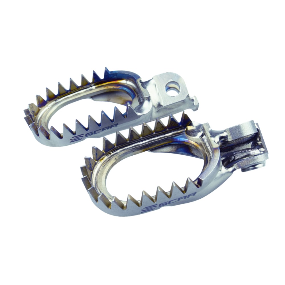 Footpegs titanium Scar Husaberg 250 TE (11-14) Anti-Mud S5516AM