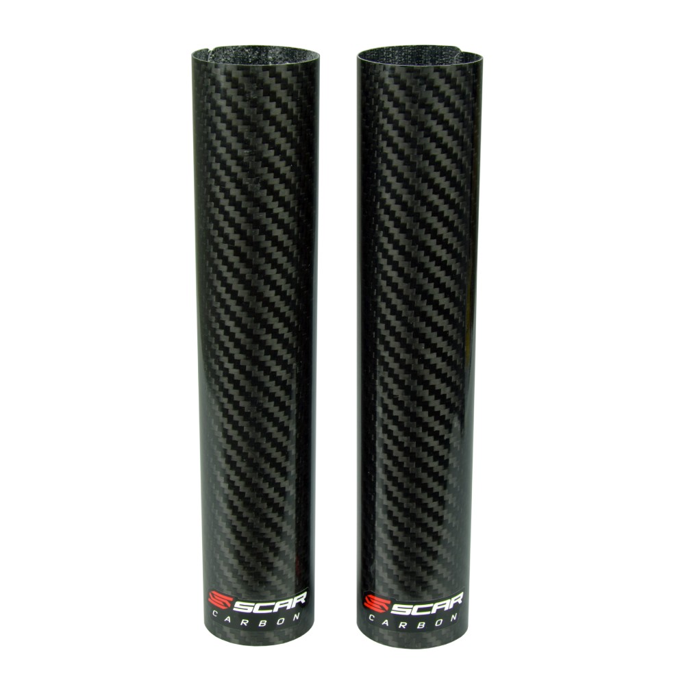Pair of carbon lower fork guards 220x45 mm Scar SFWLS