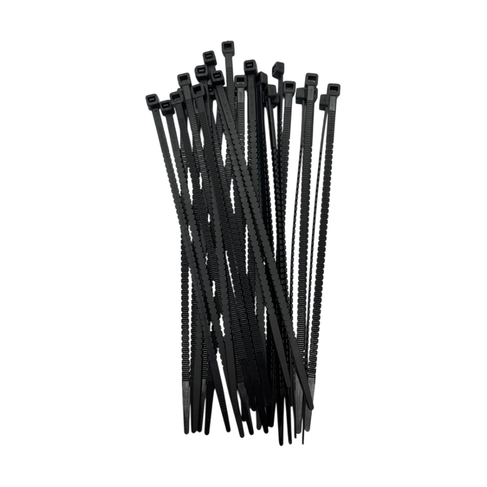 Reusable nylon zip ties NRTeam 4,6 x 200 mm black TCTN.200