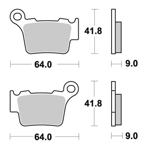 Brake pads WRP Husaberg 350 FE (13-14) rear standard WG-7391-F4